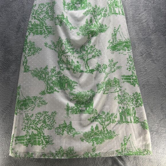 Lilly Pulitzer Darleena Maxi Dress Womens XS Green Off Shoulder Spring Fever - Picture 7 of 15